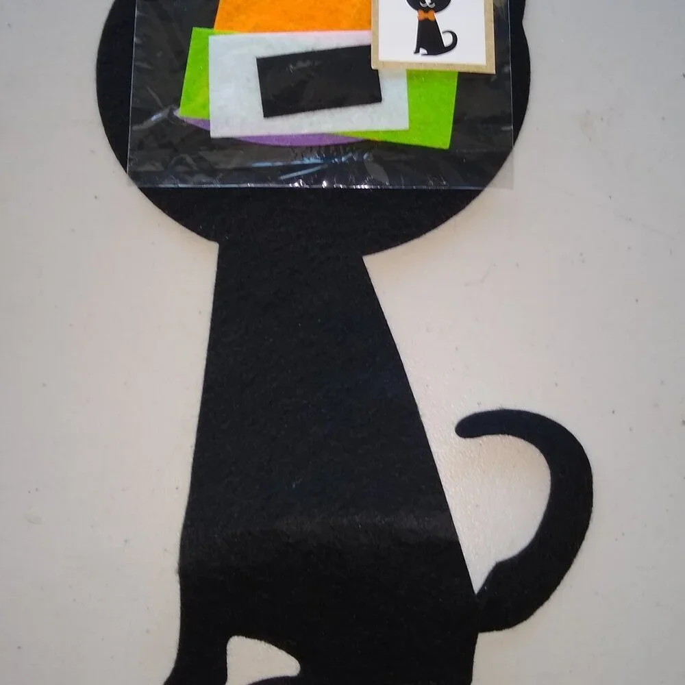 DIY Craft: Felt 3D Pumpkin + Felt Black Cat + it's so Spooky cat + Foam Pumpkin